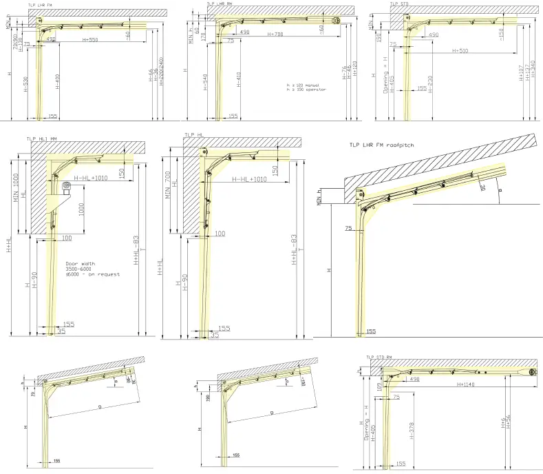 варианты установки ворот